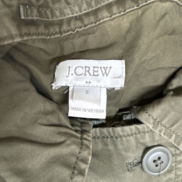 J Crew Jacket Women Small Army Green Boyfriend Fatigue Jacket Military Utility - Picture 7 of 9